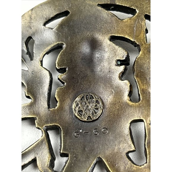 VINTAGE 1970s **HOPI DANCER** SOUTHWESTERN DESIGN BRASSTONE BELT BUCKLE - Picture 3 of 5